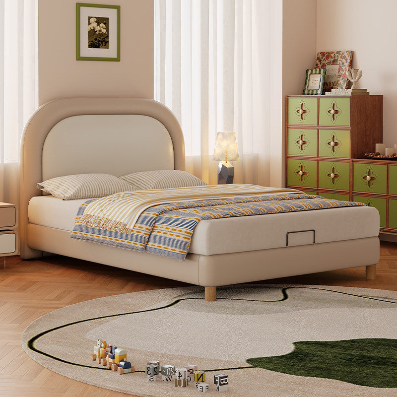 jeek creamstyle childrens bed simple small bedroom girl 135 m soft pack bed new pacifier leather bed image 1