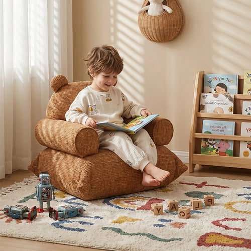 jeaek childrens cartoon sofa chair 2026 new bear animal lounge chair baby reading sofa image 1