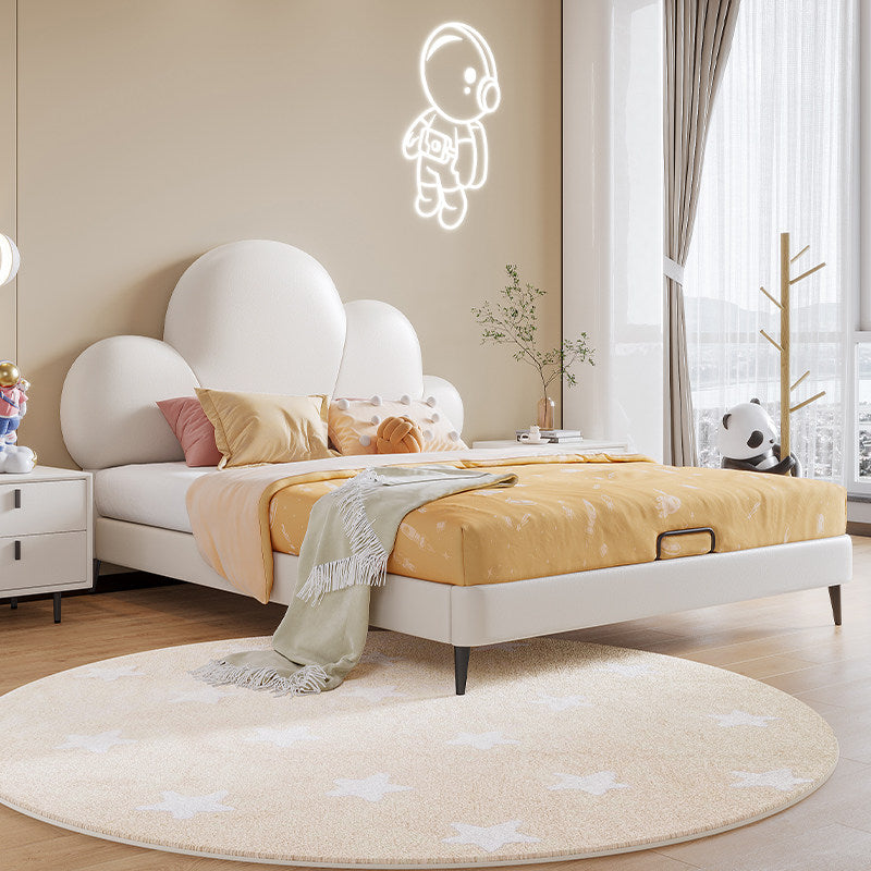 2026 new childrens cloud bed modern simple second bedroom youth bed cream princess bed 15m soft pack bed image 1