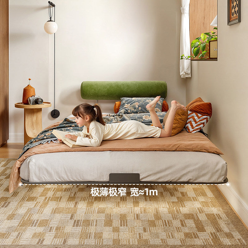jeaek small apartment fabric childrens bed 2026 fullsided suspended single bed second bedroom 12m soft package Monie bed image 1
